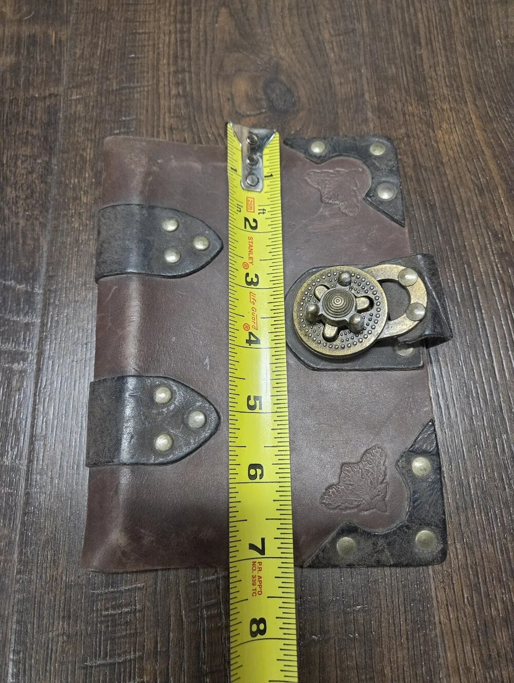Vintage Medieval Leather Journal Cover 5.5x7.5 Refillable Steampunk Gothic Embos